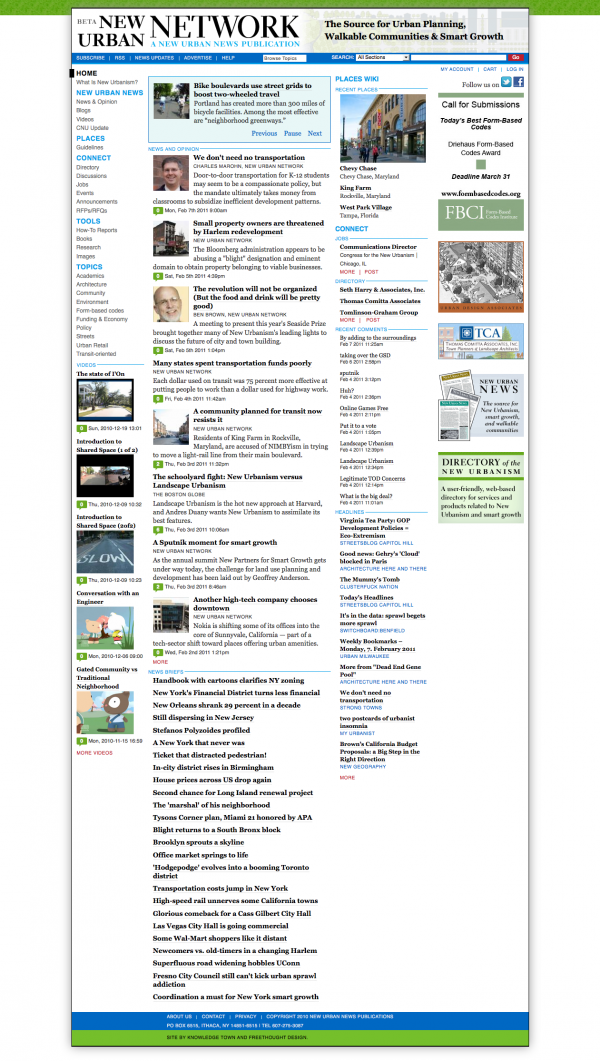 New Urban Network Home Page